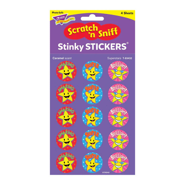 Superstars, Caramel scent Scratch 'n Sniff Stinky Stickers®