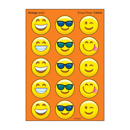 Emoji Cheer, Orange scent Scratch 'n Sniff Stinky Stickers®