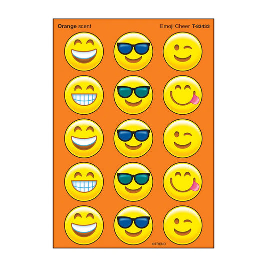 Emoji Cheer, Orange scent Scratch 'n Sniff Stinky Stickers®
