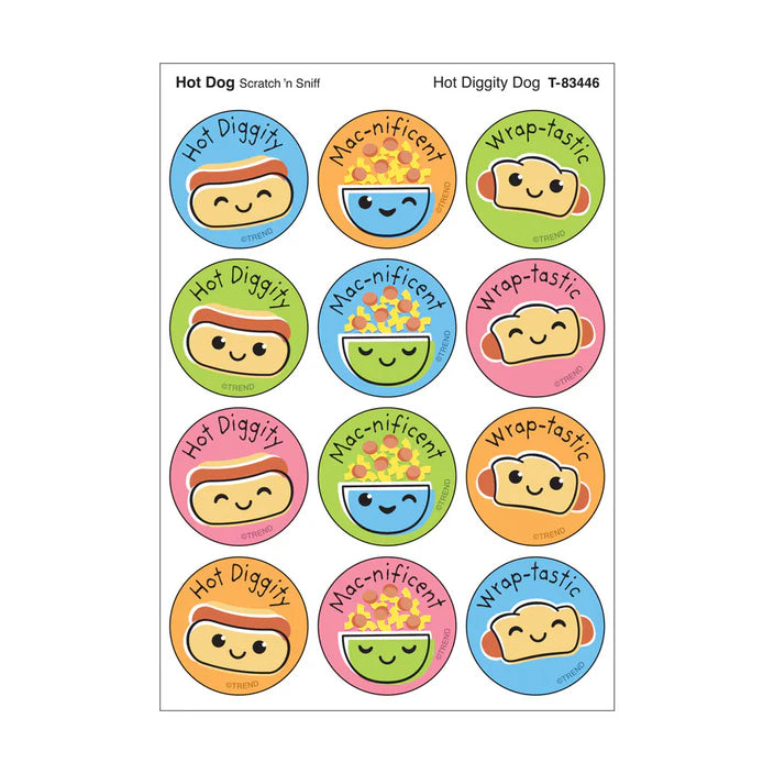 Hot Diggity Dog, Hot Dog scent Scratch 'n Sniff Stinky Stickers®