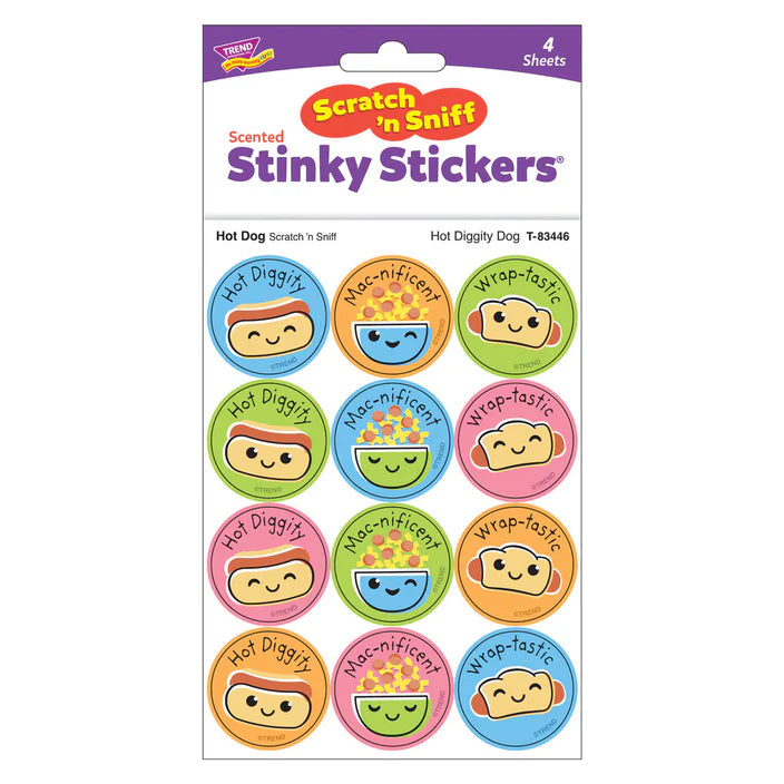 Hot Diggity Dog, Hot Dog scent Scratch 'n Sniff Stinky Stickers®