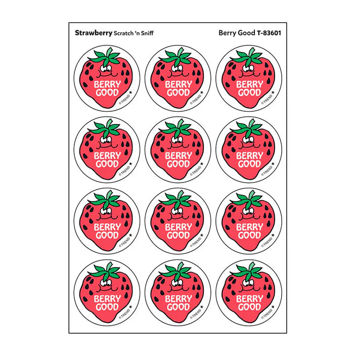 Berry Good, Strawberry scent Retro Scratch 'n Sniff Stinky Stickers®