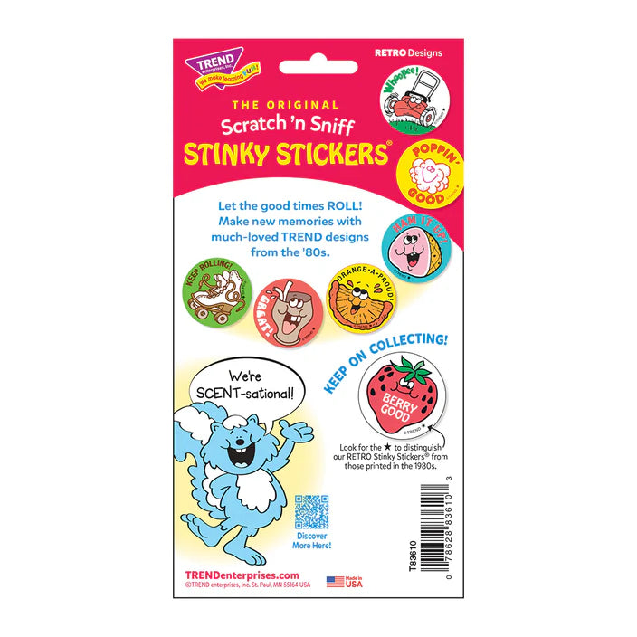 Happy Birthday, Whipped Cream scent Retro Scratch 'n Sniff Stinky Stickers®