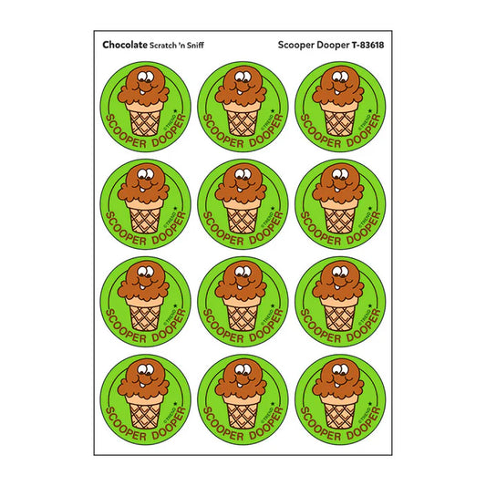 Scooper Dooper, Chocolate scent Retro Scratch 'n Sniff Stinky Stickers®