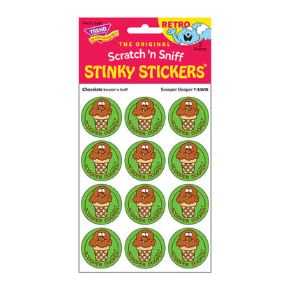 Scooper Dooper, Chocolate scent Retro Scratch 'n Sniff Stinky Stickers®