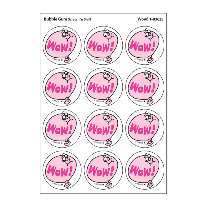 Wow!, Bubble Gum scent Retro Scratch 'n Sniff Stinky Stickers®