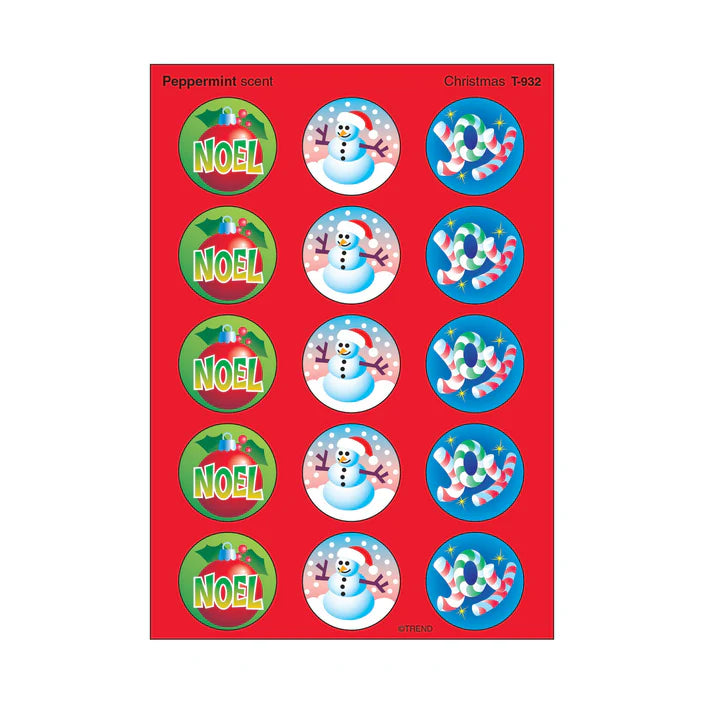 Christmas, Peppermint scent Scratch 'n Sniff Stinky Stickers®