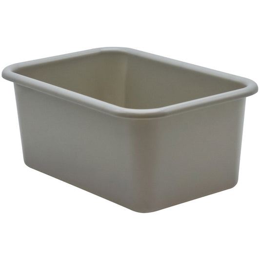 Small Plastic Storage Bin -  Gray