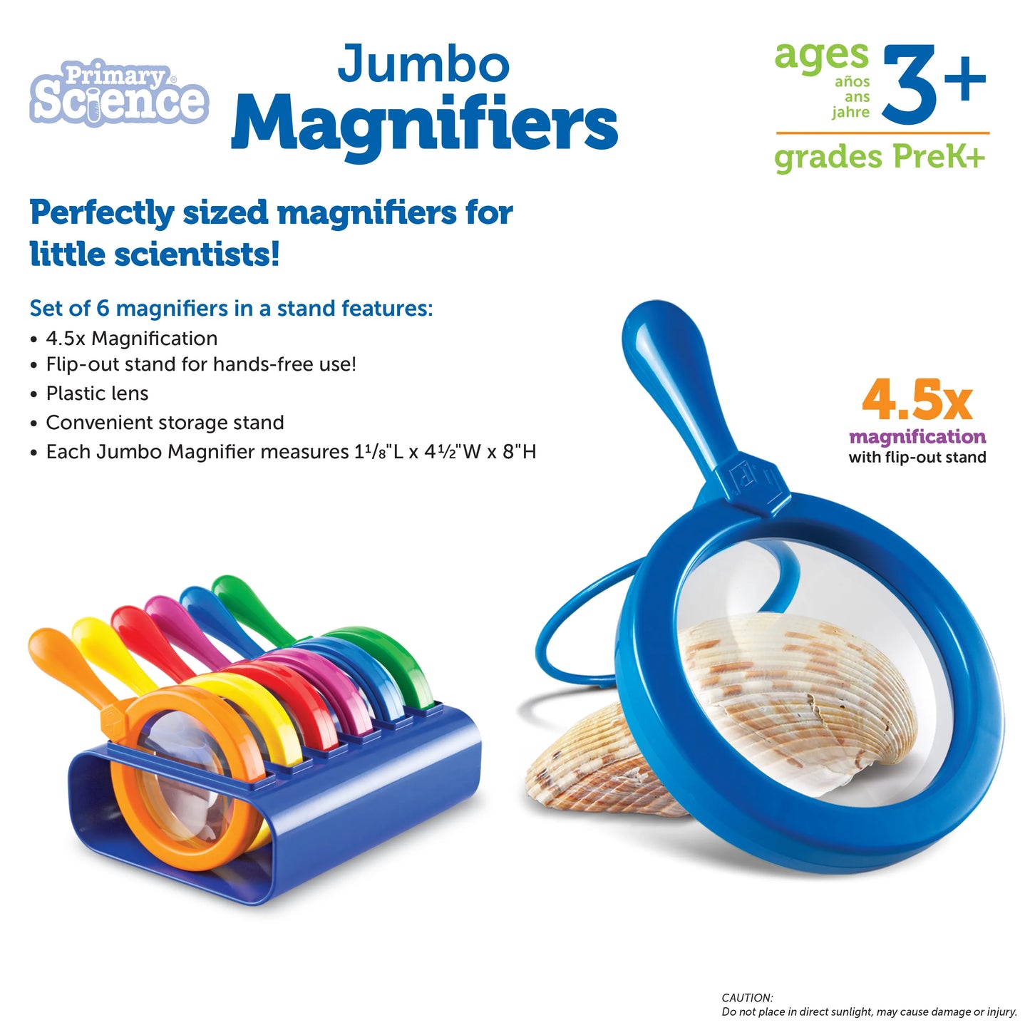 Primary Science® Jumbo Magnifiers with Stand