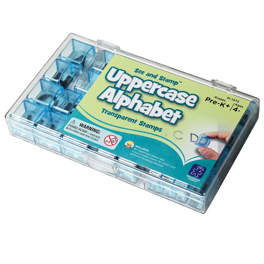 See & Stamp Alphabet Transparent Stamps — Uppercase 5/8"