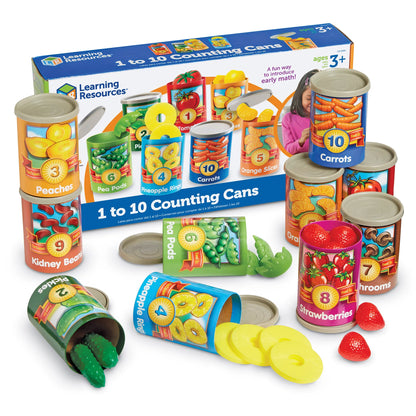 1 to 10 Counting Cans