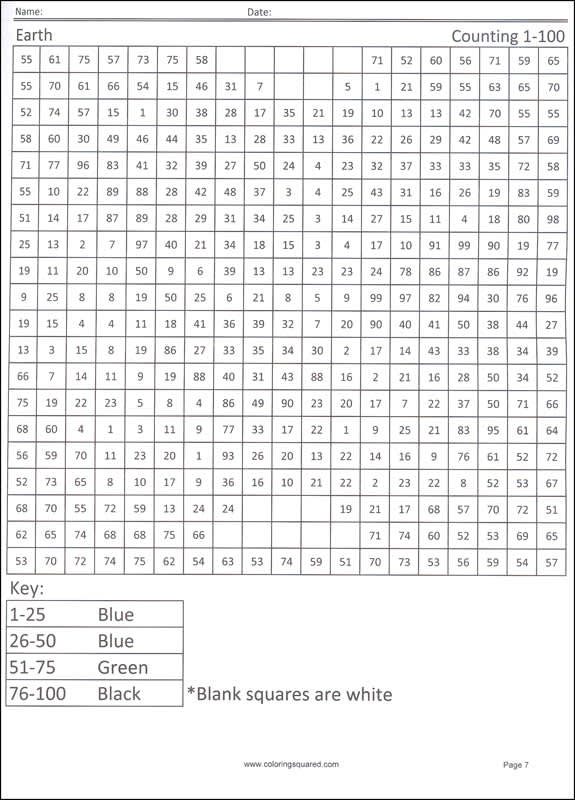 Super Coloring Squared: Number Sense 1-999