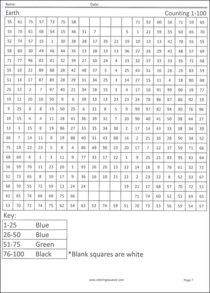 Super Coloring Squared: Number Sense 1-999