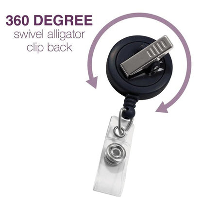 Basic Black Retractable Badge Reel