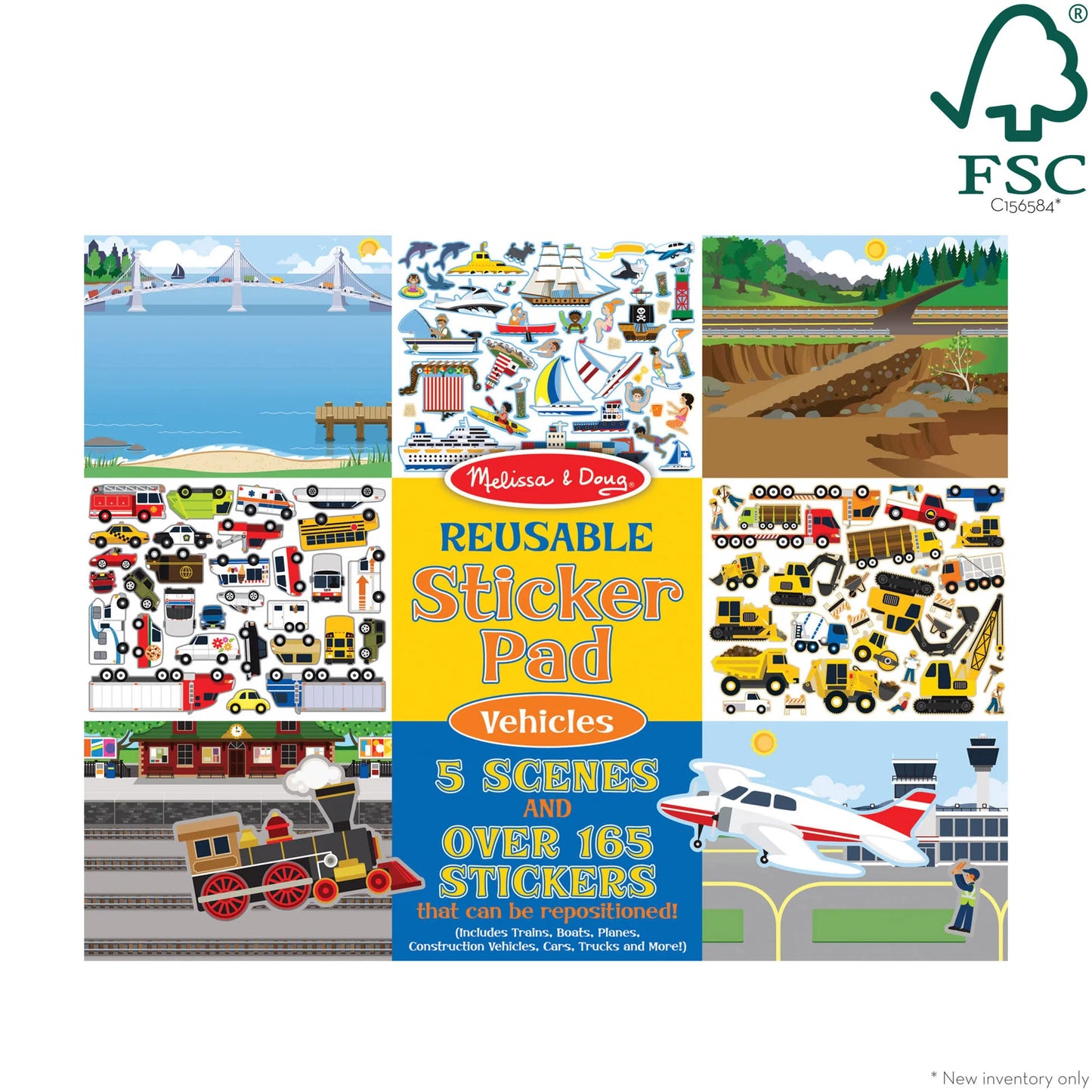 Reusable Sticker Pad - Vehicles