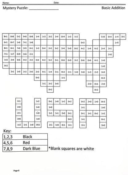Super Coloring Squared Addition/Subtraction Rev.