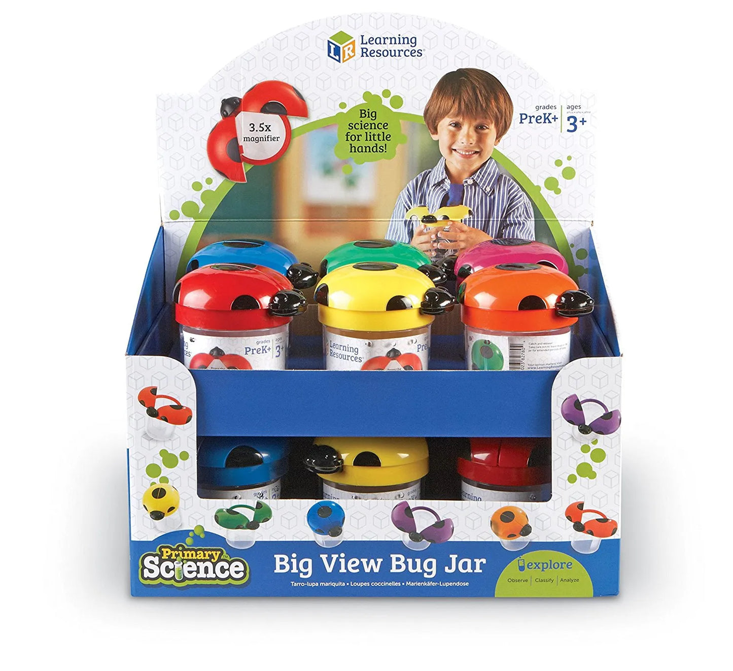 Primary Science® Big View Bug Jars - Assorted