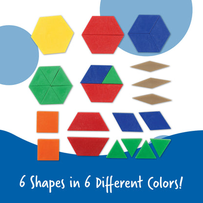 Plastic Pattern Blocks - 0.5 cm, Set of 250