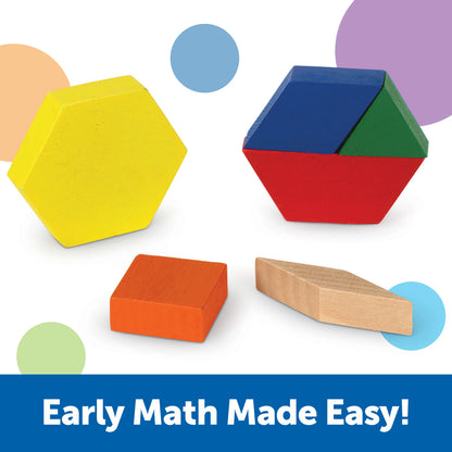 Wooden Pattern Blocks - 1 cm, Set of 250