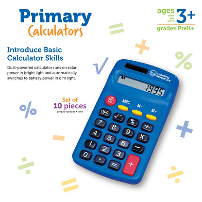 Primary Calculators, Set of 10