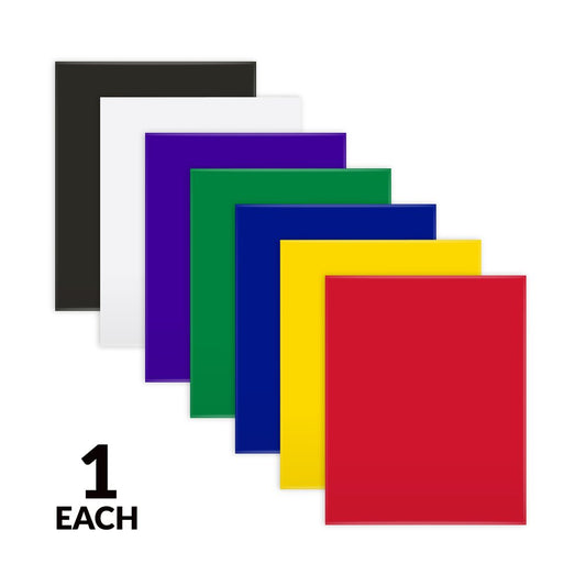 8-1/2" x 11" Assorted Two-Pocket Paper Portfolio Folder - Each