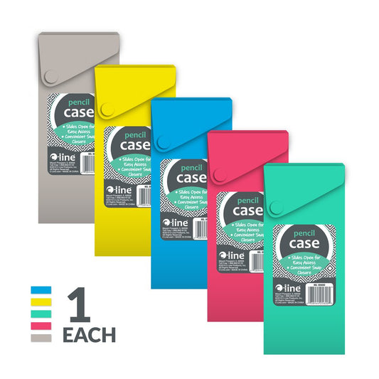 1-1/4" x 3" Assorted Slider Pencil Case - Each