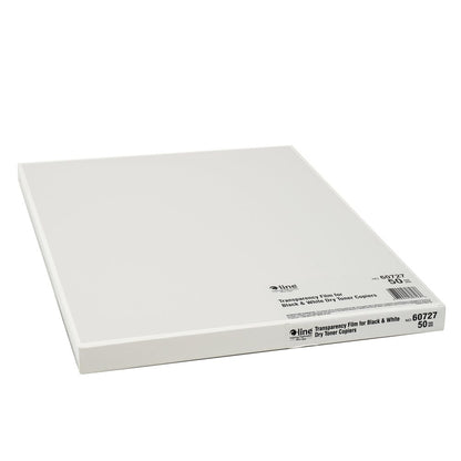 8-1/ 2" x 11" Clear Plain Paper Copier Transparency Film, 50/BX