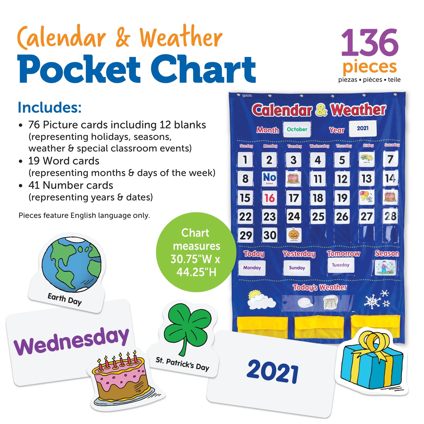 Calendar & Weather Pocket Chart
