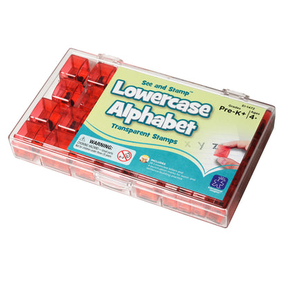 See & Stamp Alphabet Transparent Stamps — Lowercase 5/8"