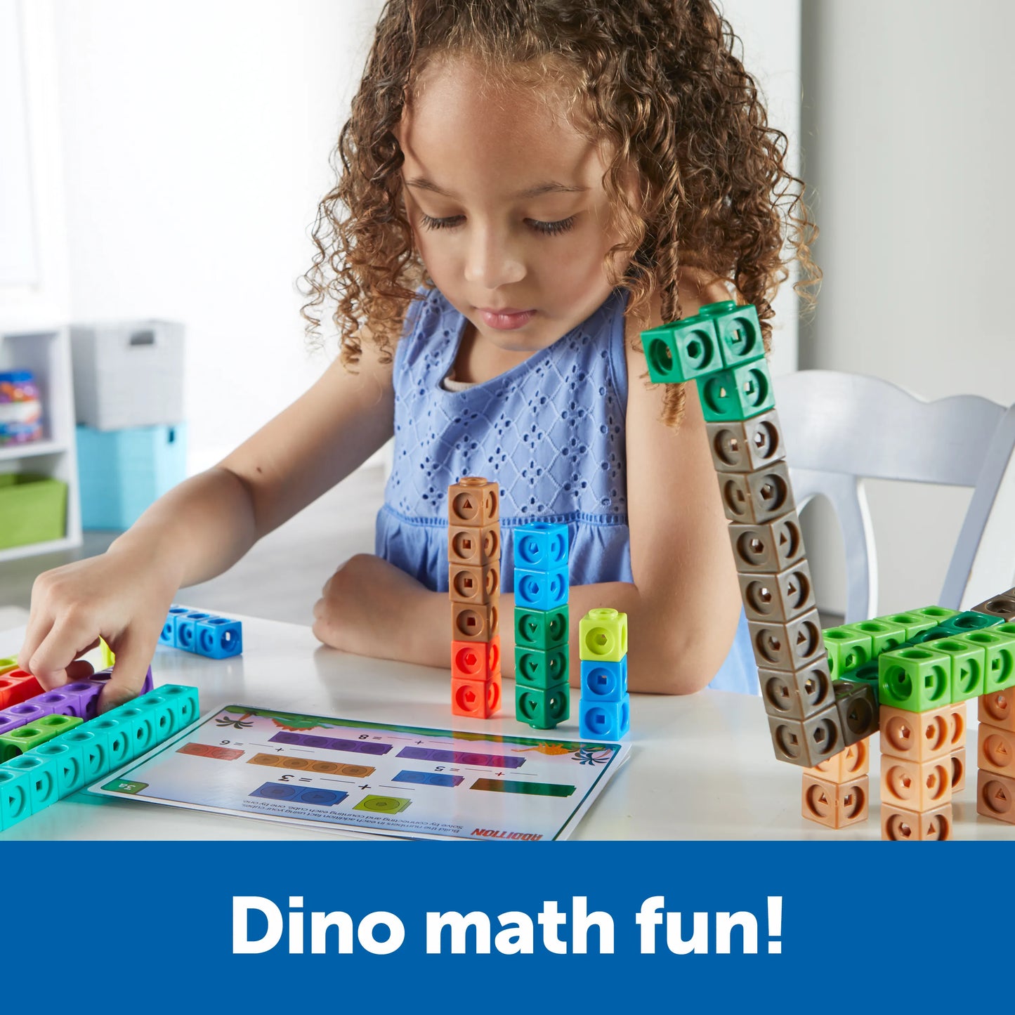 MathLink® Cubes Kindergarten Math Activity Set: Dino Time!