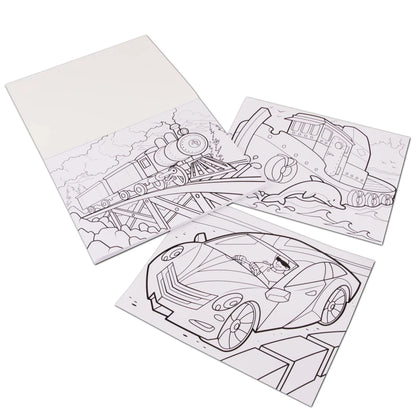 Jumbo 50-Page Kids' Coloring Pad - Horses, Hearts, Flowers, and More