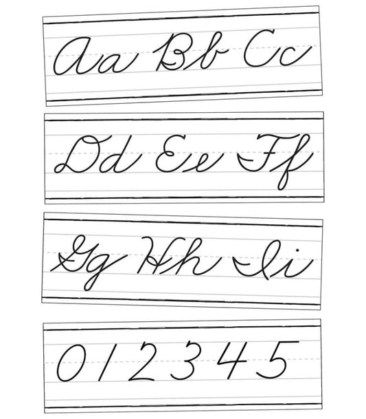 Farmhouse Alphabet Line: Cursive Bulletin Board Set