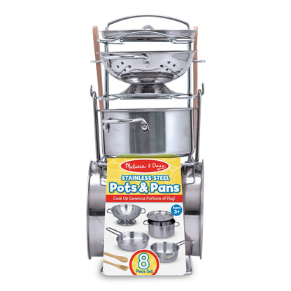 Lets Play House! Stainless Steel Pots & Pans Play Set
