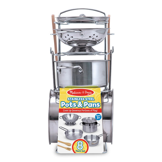 Lets Play House! Stainless Steel Pots & Pans Play Set