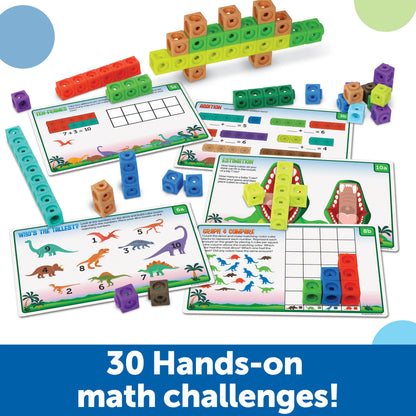 MathLink® Cubes Kindergarten Math Activity Set: Dino Time!