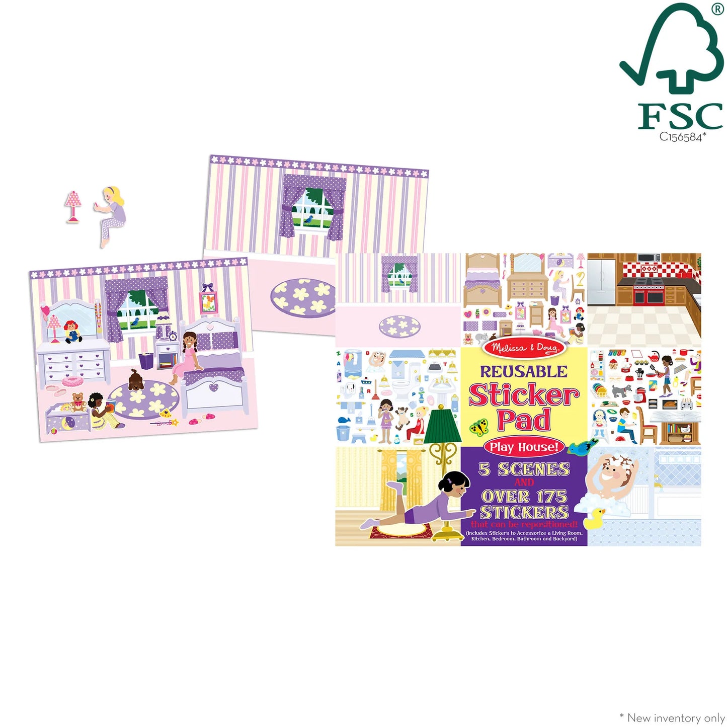 Reusable Sticker Pad - Play House!