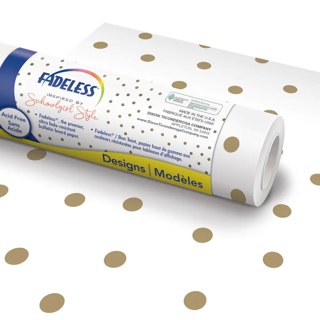 Schoolgirl Style Bulletin Board Paper, Little Miss, 47.25" x 50', 1 Roll