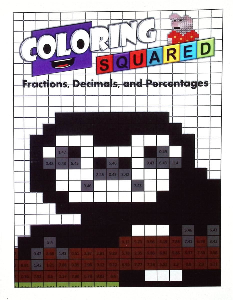 Super Coloring Squared Fract./Decimals/Perc. Rev