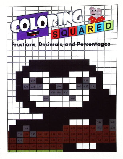 Super Coloring Squared Fract./Decimals/Perc. Rev