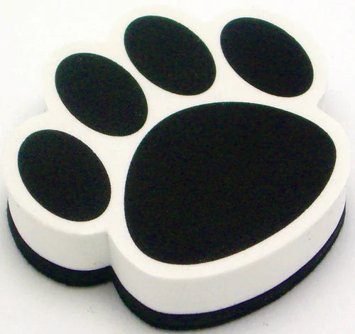 Magnetic Whiteboard Eraser, Black Paw