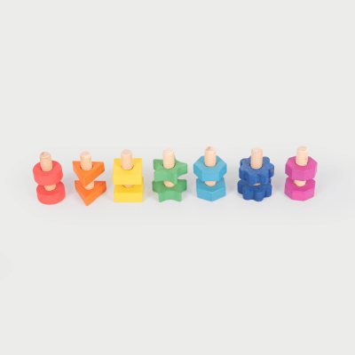 Rainbow Wooden Nuts & Bolts
