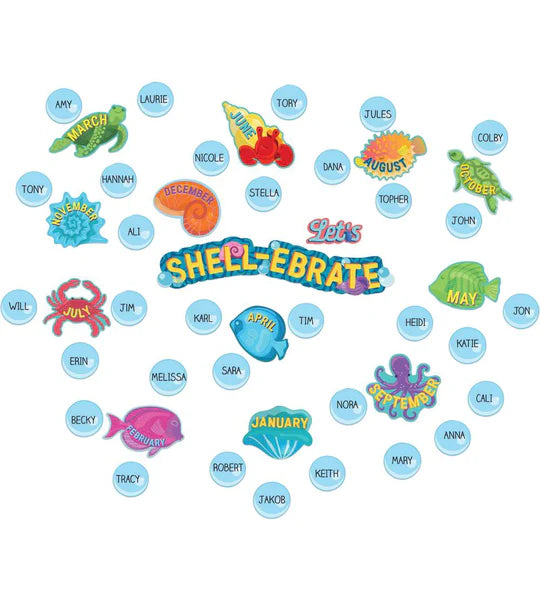 Eureka Seas the Day Lets Shell-Ebrate Mini Bulletin Board