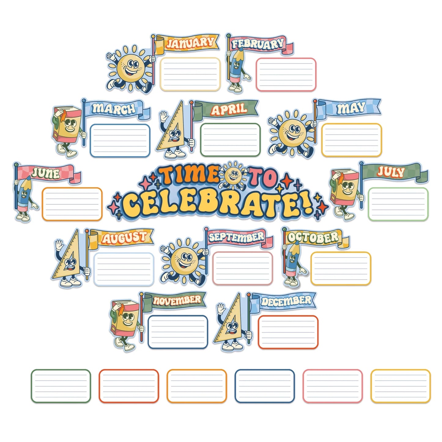 Eureka S'Cool Era Celebratory Mini Bulletin Board Set