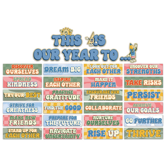 Eureka S'Cool Era This Is Our Year To... Mini Bulletin Board Set