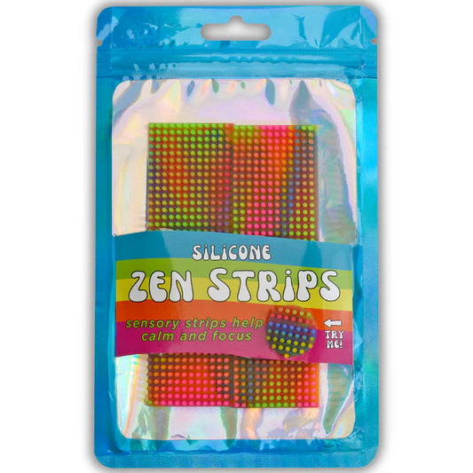 Silicone Zen Strips, Neon, Textured Fidget Strips, 2 Pack