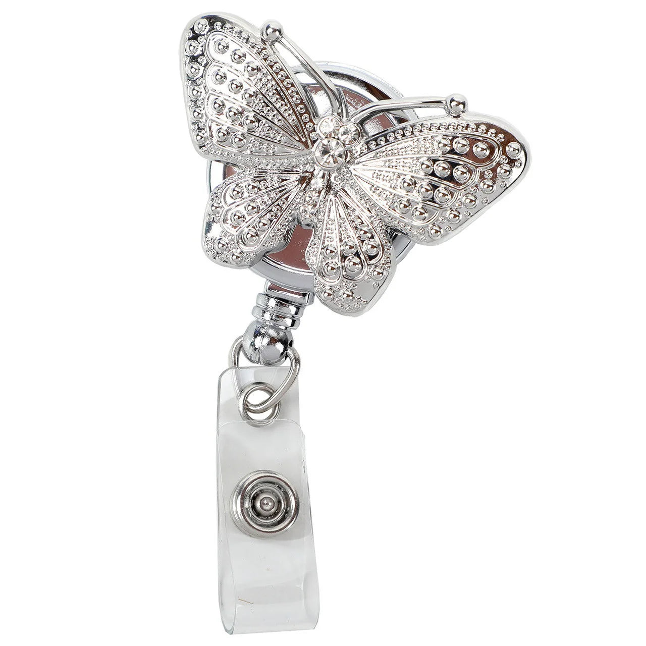Butterfly Silver Badge Reel