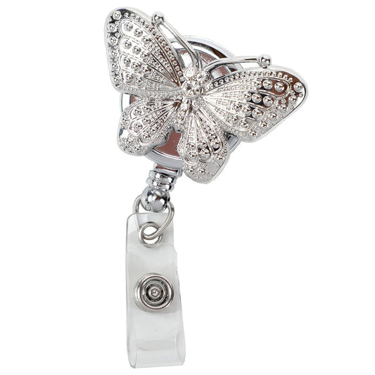 Butterfly Silver Badge Reel