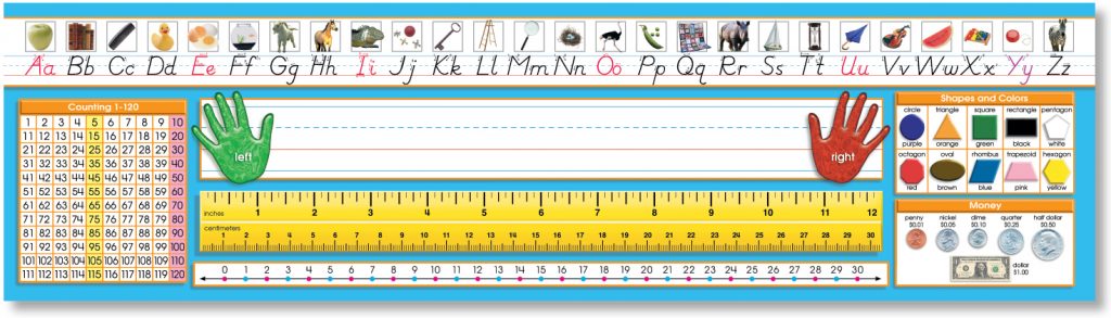 Modern Manuscript Counting 1-120 Desk Plates