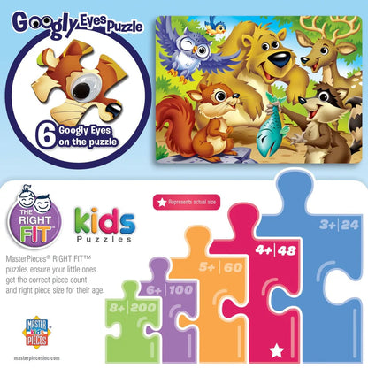 Googly Eyes - Woodland Animals 48 Piece Jigsaw Puzzle